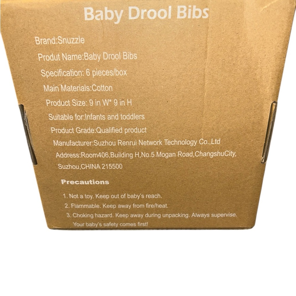 Snuzzle 🦩 Baby Drool Bibs - 6 Piece Set - Picture 2 of 2